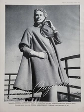 1957 Women's It's an Originala Stroock fabric swing coat  vintage fashion ad