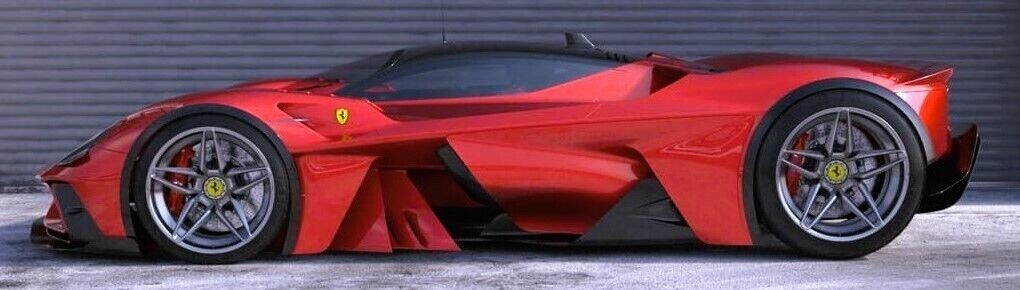 FERRARI Race Car Racing Hypercar Concept Red Custom Built LARGE 1:12SCALE MODEL
