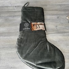 Martha Stewart Home 22  Christmas Stockings Sage Green Silver Set Of 2- NWT