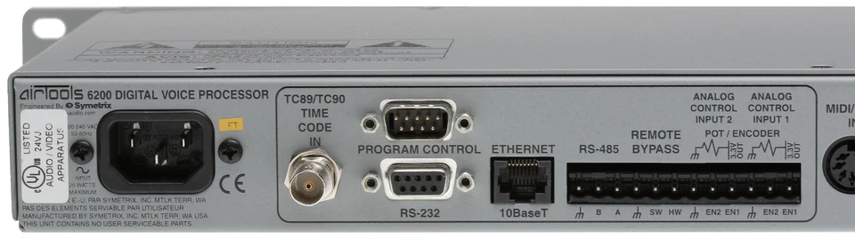 Airtools Symetrix 6200 Digital Mic Preamplifier Voice Speech Processor Voiceover - Image 4 of 4