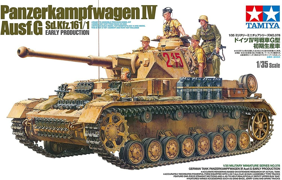 Tamiya JAPAN TAM35378 German Tank Panzerkampfwagen IV Ausf. G 1/35