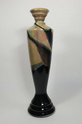 Raku Tony Evans Art Pottery Candle Holder Signed & Numbered 38