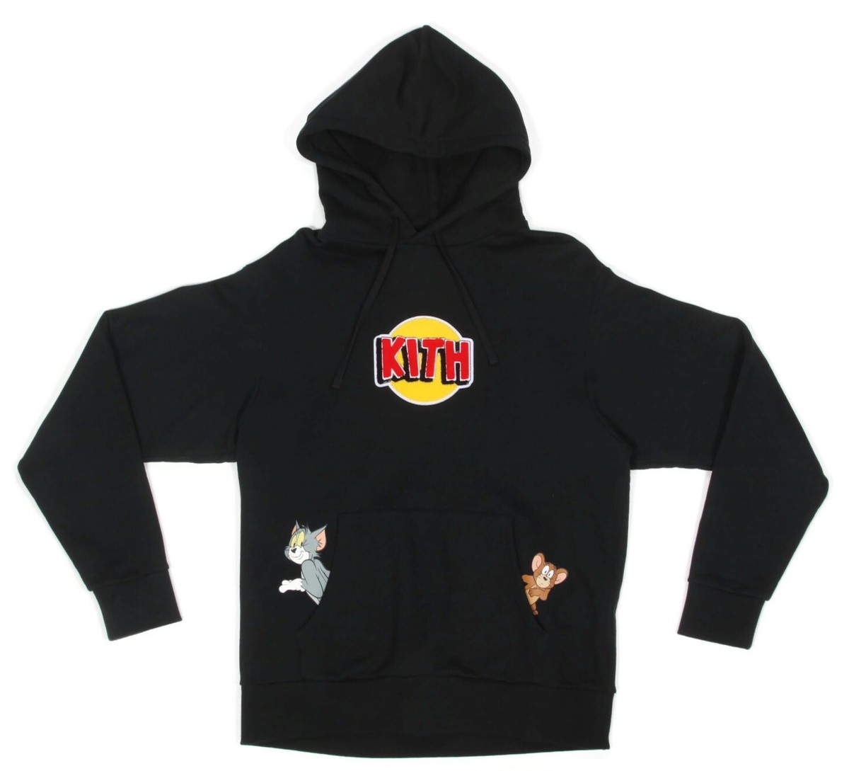 Kith x Tom and Jerry Black Pullover Hoodie size Medium /097 Kith x Tom and Jerry Black Pullover Hoodie size Medium /097