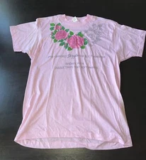 Vintage 1980s Screen Stars Pink Dizzle Transfer Advertising Pink T Shirt M