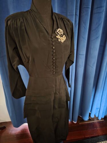 Marlene Dietrich Owned/Worn Paramount Dress 30's with Josef Of Hollywood Broach - Picture 10 of 11