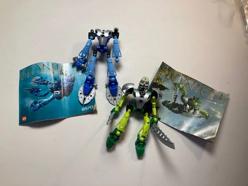 LEGO BIONICLE: Gali Nuva 8570 & Lewa Nuva 8567 Sets - For Parts - Incomplete
