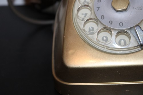Telefono Sip Fisso Vintage OroAntico disco anni 70 restaurato Non Testato - Photo 6/19