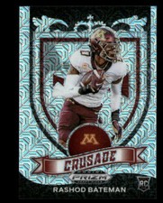 2021 Prizm Draft Picks Collegiate Rashod Bateman #166 MOJO RC /25 Golden Gophers