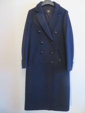 Superdry Womens Long Military Wool Coat Size 8