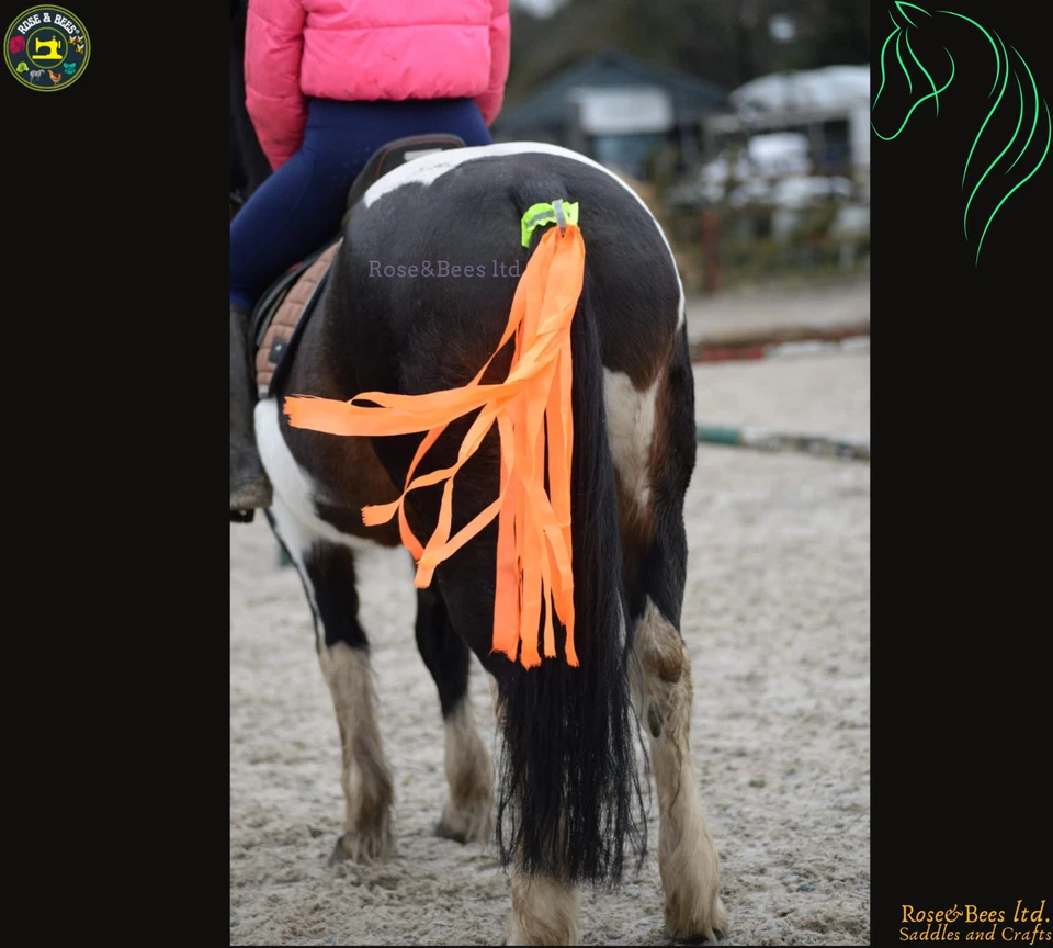 Serpentinas de cola reflectantes HORSE Hi Viz | Banda elástica ajustable de gancho y bucle Foto 2 de 4
