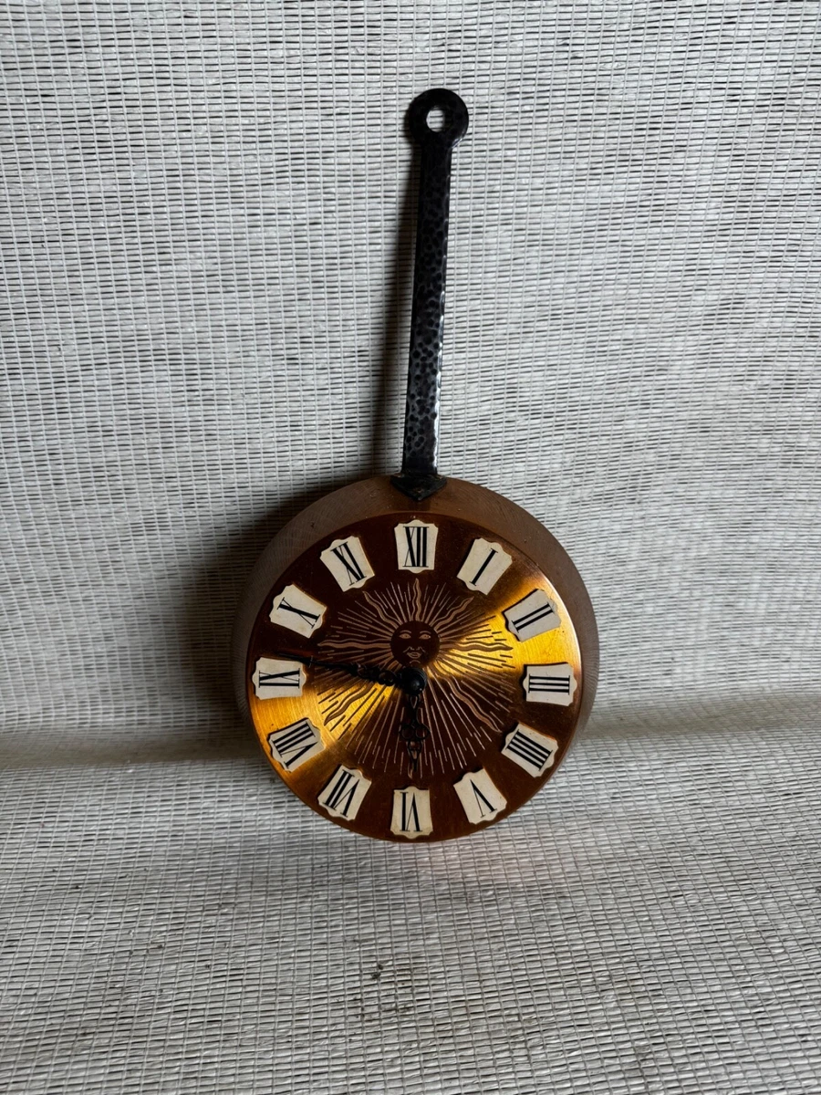Horloge Murale Double Face Citizen - Acier Cuivre Poli - Vintage 1970 Art Déco