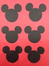 30 Disney Mickey Mouse Heads 2.5 Inch Die Cuts, Confetti, Scrapbook, Parties
