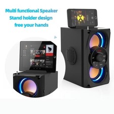 Wireless Speaker, Portable Speakers With Lights, Double Subwoofer Heavy Bass