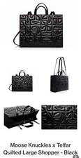 Telfar x Moose Knuckles Quilted Shopper Large Tote - Black - IN PACKAGE STILL