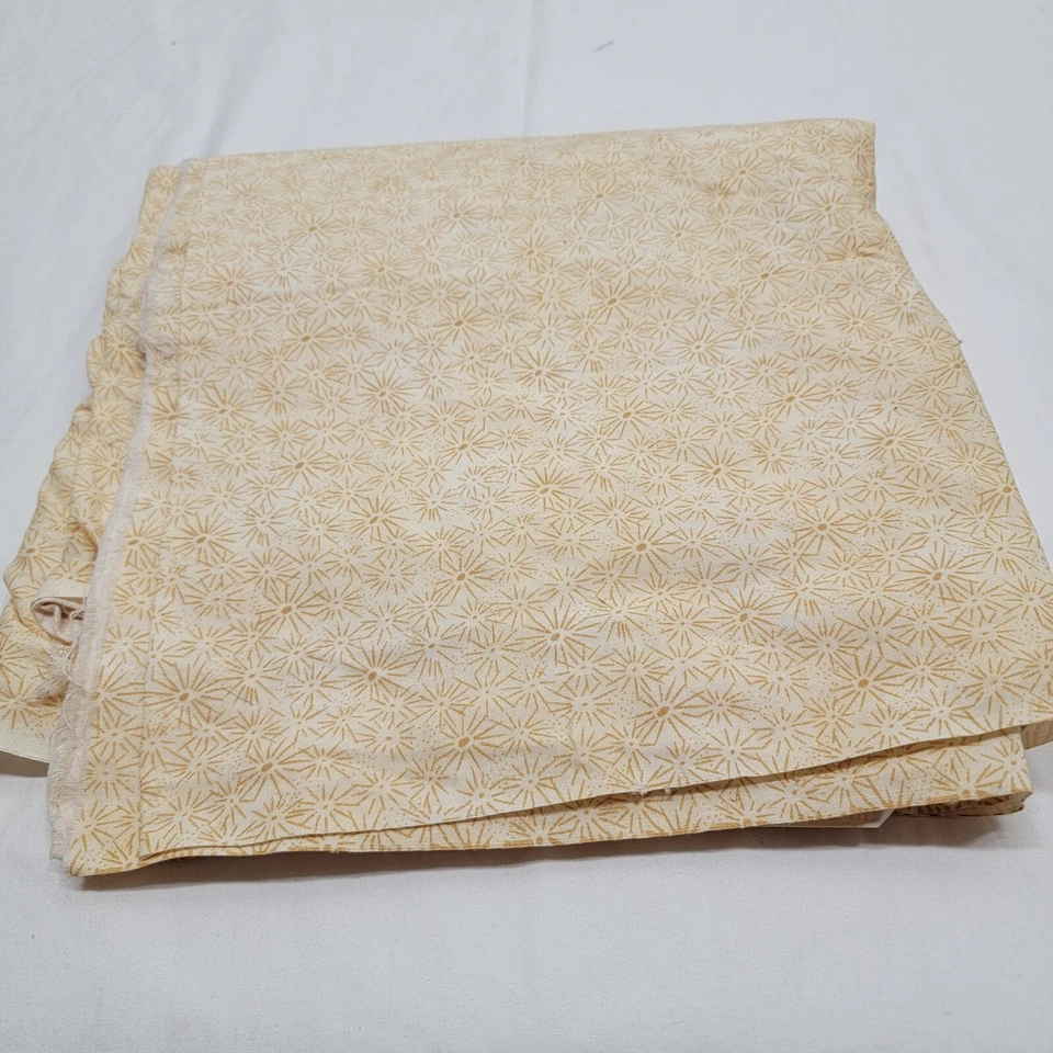 David Textiles by Bruske Fabric Sewing Quilting Tan Starburst 41" Wide 2 Yards - Image 4 of 4