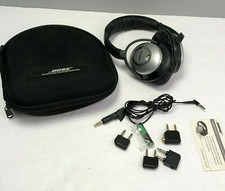 Bose Headphones Acoustic Noise Cancelling QC-2 Quiet Comfort 2 Adapters Case