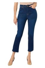 DG2 by Diane Gilman Coolmax Stretch Denim Essential Crop Jean Indigo