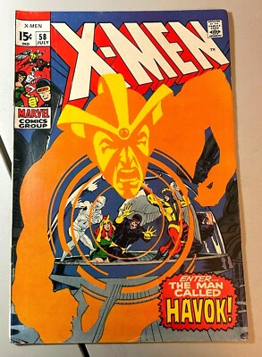X-MEN #58 / 1st HAVOK / NEAL ADAMS ART / 1968 / FINE- / HOT KEY ISSUE!