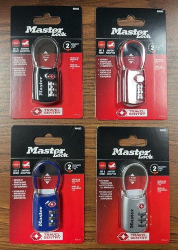 Mastr Lock Resettable Combination Luggage Padlock Flexible Shackle TSA-Approved - Picture 8 of 8