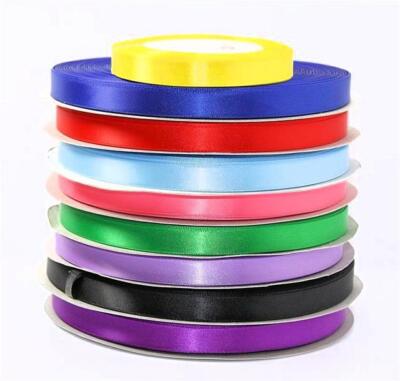 TOP QUALITÄT SATINBAND 6mm 10mm 12mm GROSSHANDEL 100 YARDS 92 MTR FARBWAHL