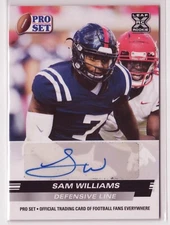 2022 Leaf Pro Set Sam Williams RC Auto #PSA-SW1