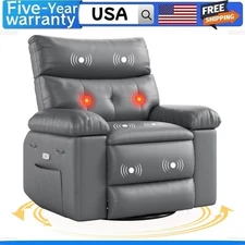 ✅Oversized Faux Leather Power Lift Recliner Chair for Elderly Reclining Sofa NEW