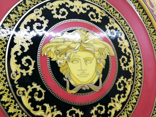 Rosenthal Versace Medusa Red Large plate 31 cm (12 inch) With Box Unused - Picture 4 of 9