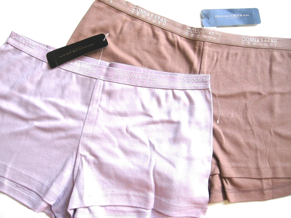 A0541 DONNA KARAN NEW 374051 Women's Logo Waist Pure Soft Cotton Sleeping Shorts - Image 2 of 2