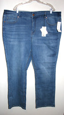 NEW Womens Melissa McCarthy Seven 7 Slimming Bootcut Blue Jeans Plus Size 24W