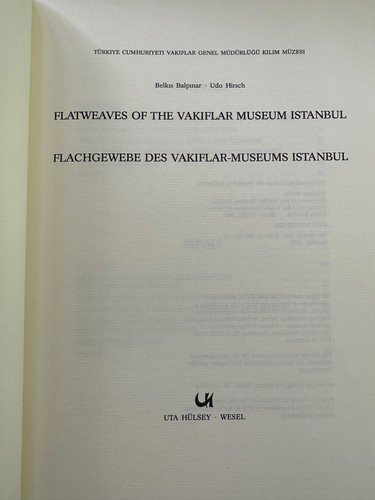 Flatweaves, by Belkis Balpinar & Udo Hirsch - 1982 - Hardcover Book DJ - Picture 4 of 15