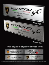 Diorama 1:18 Car Metal Nameplate Model Garage Showroom Scene Display Props Model