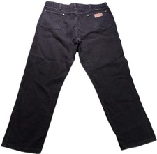 VTG Wrangler Jeans Men 40x30 Black Denim Cowboy Cut Made In USA 90s Casual Rodeo