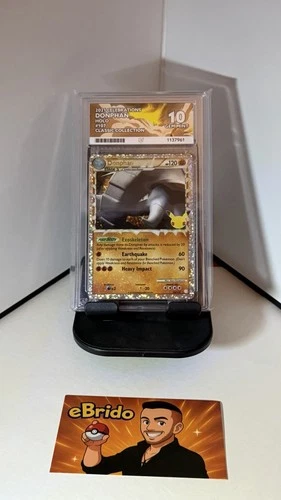 Donphan Holo 107/123 2021 Celebrations Pokemon Card Ace 10 Perfect Subgrade