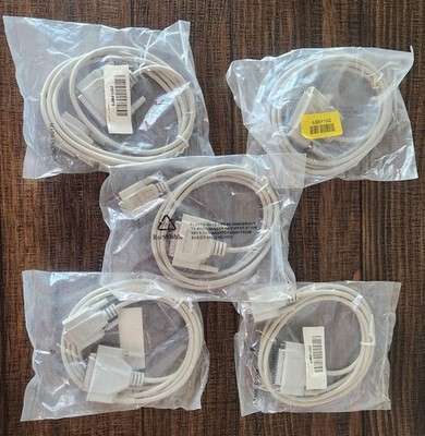 Lot of 5 New DB9 Female to DB25 Male Serial Modem Cable 6ft RS232 2901-6MF9