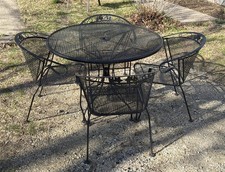 5 Pc Wrought iron patio Dinning set by Woodar...
