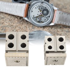 2 Size Steel Dapping Block for Jewelry Shaping Watch Repair Tool Square Die