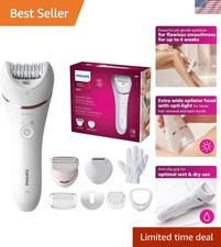 Luxury Philips 8000 Epilator: Waterproof  Cordless with 8 Essential Accessories