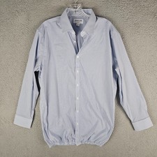 Tommy John Dress Shirt Mens 16.5 Blue Gingham Stay Tucked Classic Fit Button-Up