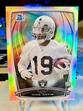 2014 Mike Davis Bowman Chrome Refractor Rookie Card #171 Oakland Raiders. rookie card picture
