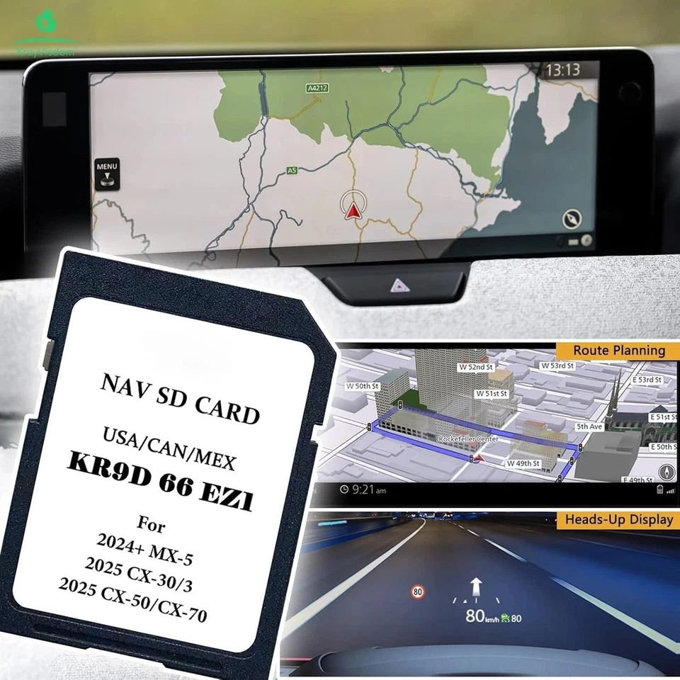 La última tarjeta SD 2025 KR9D66EZ1 de navegación para 3/CX30/CX50/CX70 (2025), MX-5 2024 Foto 2 de 4