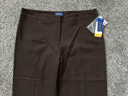 NWT New Women's Pendleton Brown Virgin Wool Dress Pants Size 12P Petite - Picture 2 of 8