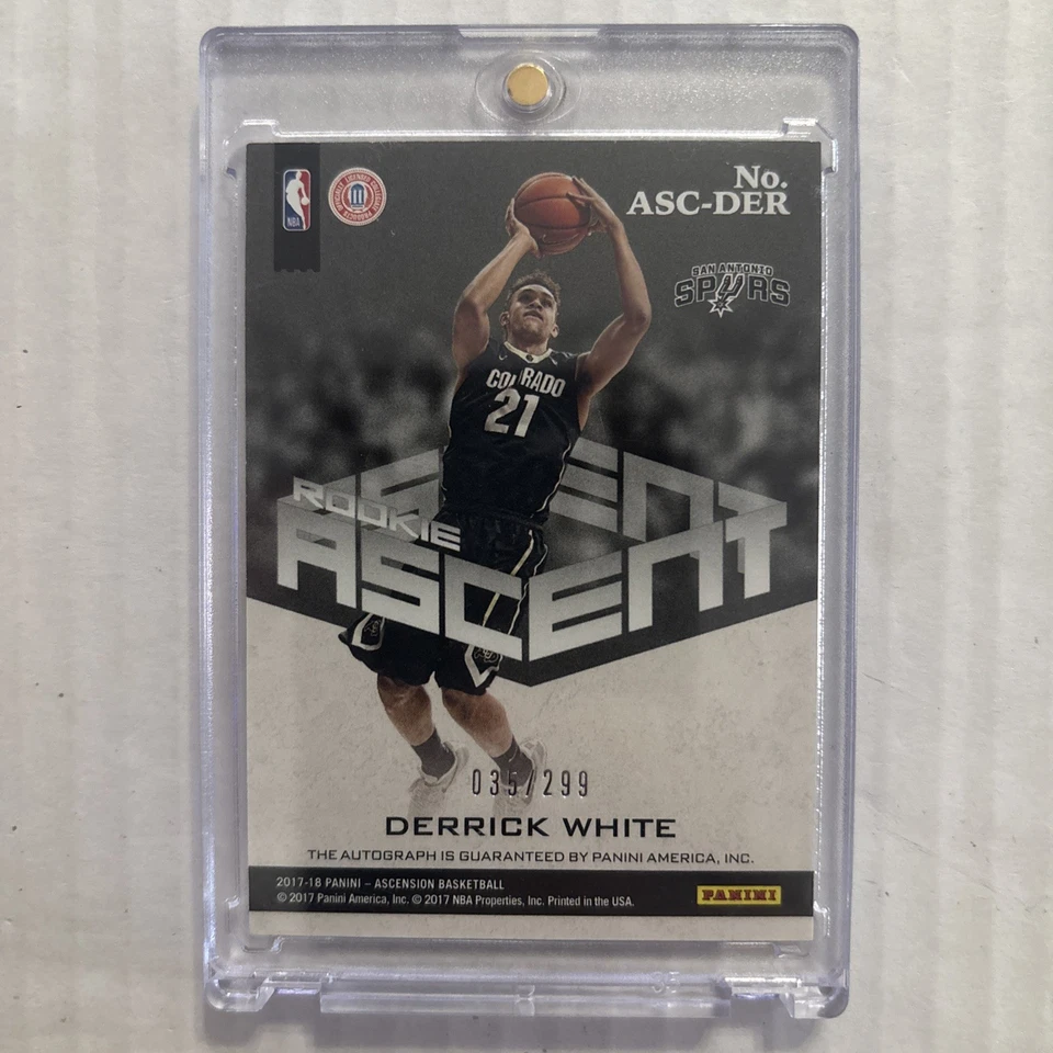 2017-18 Panini Ascension Derrick White Rookie Ascent On Card Auto /299 - Celtics - Image 2 of 2