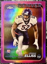 2024 Topps Chrome Football Jonah Elliss #258 Pink Refractor (RC)