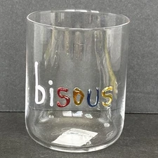 Anthropologie Love Notes Juice Glass Bisous NEW