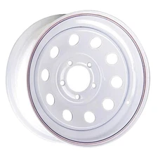 Genuine Dexstar 15x6 5-4.5 Modular Steel Trailer Wheel White/w Pinstripes NEW