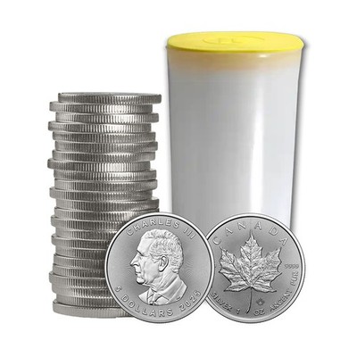 2025 1 oz Canadian Silver Maple Leaf BU - Tube of 25 | eBay