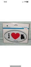 I Love Yorkie deluxe Car Magnet