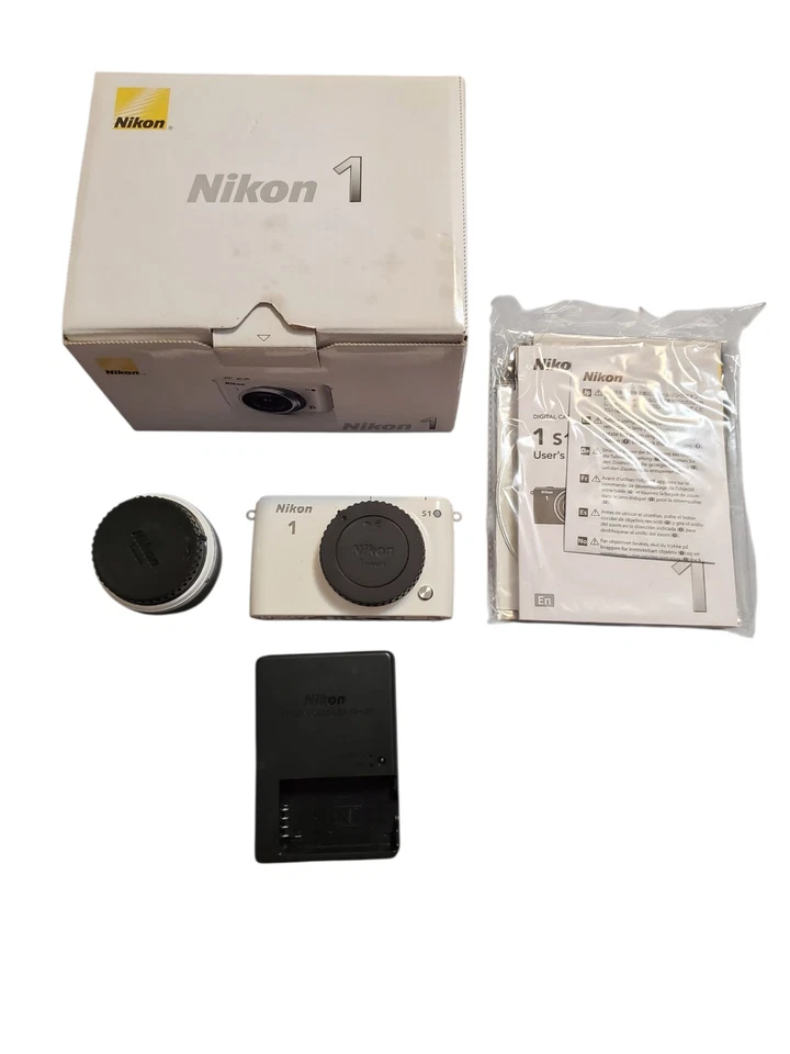 Nikon 1 S1 10.1MP Mirrorless Digital Camera White With 11-27.5 lens MINT - Image 3 of 4