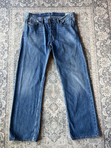 Diesel Quratt Jeans Men’s Size W34 L32 Blue Selvedge Cotton Button Fly