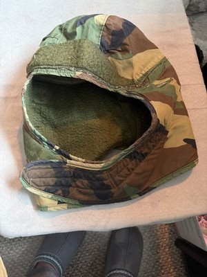 BDU Pile Cap Combat Helmet Extreme Cold Weather Woodland Liner Pile Cap 7 3/4